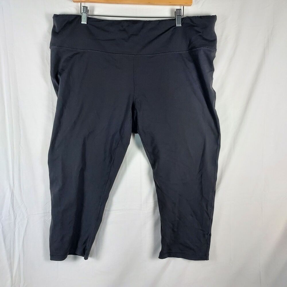 prAna Black Cropped Leggings Women’s 3X Plus Size Yoga Workout Pants